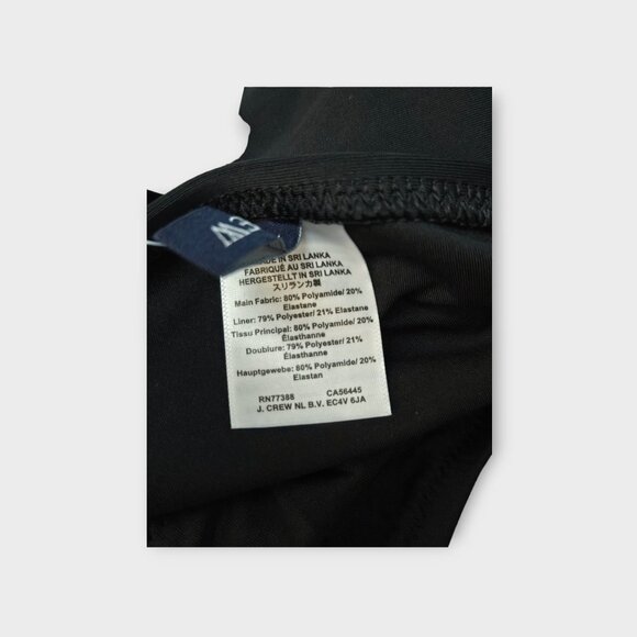 J. CREW FACTORY V-neck ruched one-piece swimsuit Black NWT - Picture 7 of 7